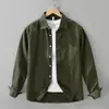 Estilo Old Money Camisa de Linho Manga Longa Masculina Casual Artístico Solta Tecido de Cânhamo Top Tendência