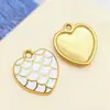 Péndulo Retro Europeo y Americano de Acero Inoxidable con Goteo de Aceite en Forma de Corazón con Escamas de Dragón y Olas para Pendientes, Collares, Joyería, Accesorios, Materiales