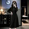 Vestido francés suave con cremallera para mujer, nueva colección otoño e invierno, elegante y único, adecuado para llevar debajo de un abrigo, falda de longitud media