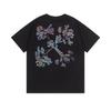 Camiseta de manga corta OW holgada de talla grande para amantes de las marcas de marea europeas y americanas de la generación del verano 2024