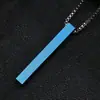 Colgante Largo de Acero Inoxidable, Diseño de Nicho, Collar de Barra Vertical Geométrica, Unisex, Sensación de Alta Gama, Accesorio que No se Desvanece