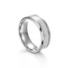 Anillo de Acero Inoxidable 2024 Kuaishou Más Vendido con Borde Biselado, Incrustación de Goteo de Aceite, Lámina de Seda de Hielo y Diseño Escarchado, Artículo Tendencia de Tiktok