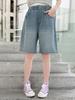 Pantalones Vaqueros de Verano Finos de Longitud Media para Niñas 2025 Nueva Llegada Zhongda Pantalones Cortos de Verano Estilo Occidental para Niños Ropa Exterior Pantalones de Cinco Cuartos