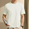 Camiseta de Manga Curta para Homem, Algodão Puro Resistente, Lavada, Novo Estilo de Verão, Respirável, Casual, Corte Largo, Camada Base Manga Meia