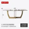Mesa de Jantar Ardósia Brilhante Estilo Levemente Luxuoso Mesa de Jantar Pedra de Luxo Pandora Mesa de Jantar e Cadeiras Combinação Atmosfera de Villa Criativa
