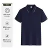 Camiseta de Manga Curta de Algodão Seda de Gelo para Mulheres, Top Casual de Cor Sólida para o Verão com Gola Polo, Camisa Polo Fina