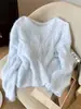 Prenda de punto para mujer de venta caliente transfronteriza con diseño de perlas estilo coreano, color liso, ligeramente calada, estilo relajado, nuevo producto de verano 2026