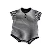 Mono de Rayas Blancas y Negras Mameluco de Bebé Mameluco Triangular Mono Casual para Recién Nacido Ropa de Salida para Bebé Ropa Infantil