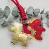 Oro Puro 999 Año del Caballo Modelo Nuevo Llavero "Hazte Rico al Instante" Serie de Regalos de San Valentín Correa para Teléfono Regalo de Año Nuevo