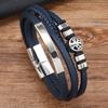 Europa y Estados Unidos transfronterizos Europa y Estados Unidos personalidad nuevo árbol de la vida tendencia pulsera de cuero tejida multicapa estilo hip-hop para hombre