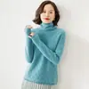 Suéter de punto trenzado 2025 para mujer, jersey de punto trenzado de ochos, cuello alto, nuevo estilo de otoño e invierno
