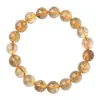 Pulsera de Cristal para el Cabello de Color Venta al por Mayor Pulsera de Cristal para el Cabello de Color Multicolor Natural Pulsera de Cristal para el Cabello de Conejo Cristal de Cuentas Redondas de Anillo Único