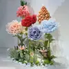 Apertura y Cierre Mecánico Eléctrico Malla de Alambre de Flor Floristería Decoración de Ventana de Evento Apertura y Cierre Automático Flores Artificiales Adornos de Flor