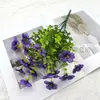 Eucalipto Violeta Plástico Flores Falsas Boda Arreglo Floral para el Hogar Planta Artificial Ramo Adornos Decorativos