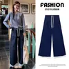 Pantalones de pierna ancha para mujer embarazada para Primavera y Verano 2025 Nueva Llegada Moda Rayas cosidas Ajustados Casuales para Mujer