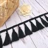 Esta borla blanca de 7 cm de algodón con encaje para prendas de vestir Burr Row DIY encaje accesorios de encaje para el cabello