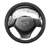Adecuado para Cubierta de Volante Toyota Chr, Accesorios de Modificación Interior Yaris, Cubierta de Manija de Coche de Cuero Genuino Ultradelgada para Todas las Estaciones