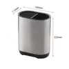 Cocina Transfronteriza Espesado Acero Inoxidable Utensilios de Cocina Tubo de Almacenamiento para Cuchillos Estante de Almacenamiento Jaula para Vajilla Punto de Almacenamiento Fábrica Venta al por Mayor