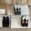 ¡Nunca! Zapatos Mary Jane para Mujer 2023 Nuevo Retro Punta Cuadrada Boca Baja Fondo Suave Vestir Estilo Francés de Noche Zapatos con Borlas