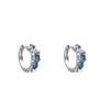 Pendientes de circonita azul de estilo moderno y elegante con diseño de nicho, elegantes y combinables, para mujer.