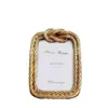 Moldura para Foto de Resina Moderna Simples com Corda de Cânhamo Decoração de Foto de Casamento Escandinava Moldura Combinada Moldura de Foto para Pendurar na Parede Estilo Country Americano