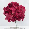Ramo de Cinco Cabezas de Hortensias Artificiales con Acabado de Alta Gama, Adecuado para Arreglos Florales de Boda, Decoración de Hoteles y Hogares, y como Accesorio de Fotografía