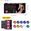 Pluma de tatuaje facial de venta caliente transfronteriza, marcador acrílico lavable con punta suave, adecuada para fiestas navideñas y pintura corporal