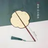 Abanico de Caligrafía con Espacio en Blanco para Escribir, Abanico Pintado a Mano por Ambos Lados, Estilo Hanfu, Estilo Antiguo, Abanico con Borla, Arte de Bambú
