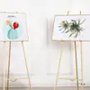 Marco de Foto de Hierro Dorado para Boda Soporte de Caballete Soporte para Foto de Boda Señal de Bienvenida para Agua Estante de Exhibición de Fotos Estante de Pintura al Óleo Escandinavo