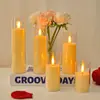 Procesamiento y Personalización de Velas Acrílicas Simuladas LED, Decoraciones Románticas para Fiestas de Cumpleaños, Accesorios para Bodas