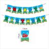 Suministros para fiesta temática de Mario decoración de cumpleaños diseño bandera pancarta globo traje de banderines