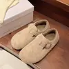 Zapatos Birkenstock Completamente Cubiertos de Venta Caliente 2026 Invierno Nuevo Fieltro de Lana Birkenstock con Forro Polar Deslizables Hebilla Felpa Piel Zapatos de Algodón