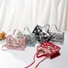 Bolso Nuevo Estilo Coreano para Mujer Estampado de Margarita Hombro Gelatina Madre e Hijo Transparente Cuadrado Pequeño Bolso Cruzado Verano y Otoño 2023