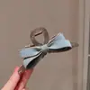 Nuevo Estilo Coreano Lazo de Mezclilla Azul Transparente Gris Pasador Pinza de Tiburón Accesorios para el Cabello para Mujeres en la Parte Posterior de la Cabeza