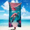 Toalla de Playa Nueva Transfronteriza Estampado de Animales Marinos Lindos Asiento de Playa para Nadar en la Costa Toalla de Baño