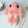 Bolso de Peluche de Conejo de Alta Calidad Transfronterizo, Mochila Cruzada de un Hombro, Regalo con Código QR, Una Pieza, Entrega sin Rastros