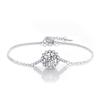 Pulsera de plata de ley 925 para mujer, bolso redondo, estrella, luna, circonita, pulsera, comercio electrónico transfronterizo, suministro en vivo, entrega de joyas