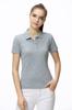 Camisa de publicidad de fábrica en grupo - rayón engrosado con cuentas, talla para hombre y mujer, gris, manga corta, cuello de polo con solapa, camisa de publicidad, camiseta