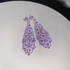 Brincos de Zircônia com Formato de Losango Irregular Agulha de Prata Luxo Leve Brincos de Tarraxa de Alta Qualidade Estilo Popular Europeu e Americano Personalidade Brincos Exagerados Venda por Atacado