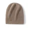 Gorro 100% Cachemir Otoño e Invierno Nuevo Cálido Tejido Hombres y Mujeres Pareja Mismo Estilo Color Sólido Gorro para el Frío