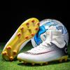 Novos sapatos base de travas altas Sapatos de futebol de alta tração para homens pregos quebrados treinamento indoor fabricantes atacado