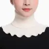 Estilo Novo Outono e Inverno Cachecol Feminino Gola Falsa Protetor de Pescoço para Calor e Proteção contra Frio Gola de Suéter Gola Alta de Tricô Versátil para Mulheres