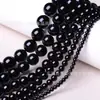 Ágata preta produtos semiacabados atacado contas redondas contas miçangas soltas contas para pulseira acessórios para joias artesanais DIY acessórios