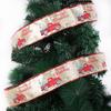 Decoración Navideña 2m Cinta Dorada Impresa con Polvo Cinta para Coche Suministros para Decoración de Árbol de Navidad Lazo de Cinta Colgante