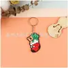 Llavero de Navidad de PVC, llavero 3D de dibujos animados de Santa Claus navideño lindo, colgante para estudiante, regalo pequeño