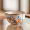 Flor de albaricoque rama azul pétalo taza imitación canción taza de té de cerámica taza maestra individual de alta calidad juego de té kung fu taza de té abierta