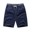 Shorts de Praia Masculino Tendência 100% Algodão Nova Moda Shorts de Cinco Pontos Caimento Solto Roupa de Casa Casual para Uso Externo
