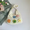 Bolso de Flores Tejido a Mano Altamente Atractivo para Mujer, Nuevo Modelo Primavera 2026, Bolso de Hombro de Nicho para Vacaciones en la Playa