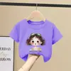 Camiseta de Manga Corta para Niñas 2026 Nueva Moda de Verano Top Elegante para Niños y Niñas Mayores Camiseta de Verano de Media Manga