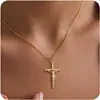 Amazon Transfronterizo Personalizado Mezcla y Combina Cadena Cruzada Collar Hip-Hop Tendencia Gargantilla Dorada Moda Joyería en Capas